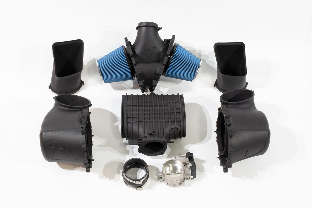 Pre-Owned Intake Kit: Dual Cone Airbox, 93mm Throttle Body, Dundon Center Plenum (991.2 GT3) - Dundon Motorsports